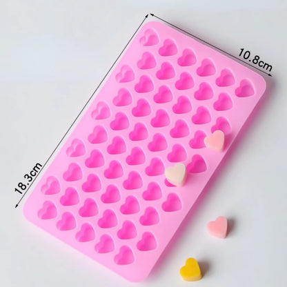 55 Small Heart Shaped Silicone Cake Mold Heart Chocolate Pastry Molds DIY Baking Decoration Kitchen Ice Cube Crystal Epoxy Mould