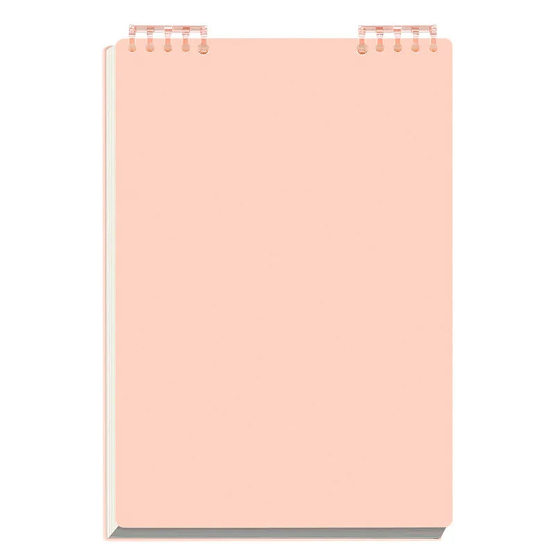 Top-Flip Loose-Leaf Notebook – Wooden, 360° Flipping, Double-Sided No Ink Leakage, Office Essential