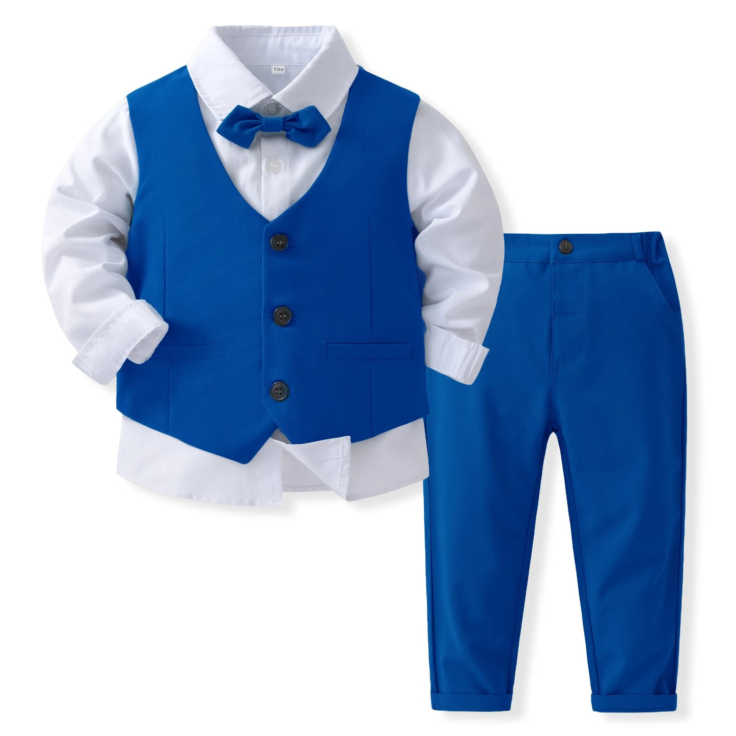Boy Set Solid Vest Suit