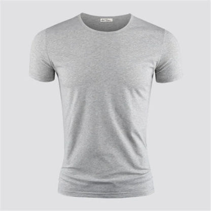 Men's Pure Color V Collar Short Sleeved T-Shirt