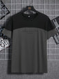 Men's Oversized Los Angeles Letter Print T-Shirt Polyester Summer Breathable Fabric Stylish Minimalist Short-Sleeve Design