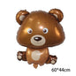 New Cartoon Animal Theme Foil Balloon Jungle Safari Lion Monkey Rabbit Kids Adult Birthday Party Decoration Supplies Baloon