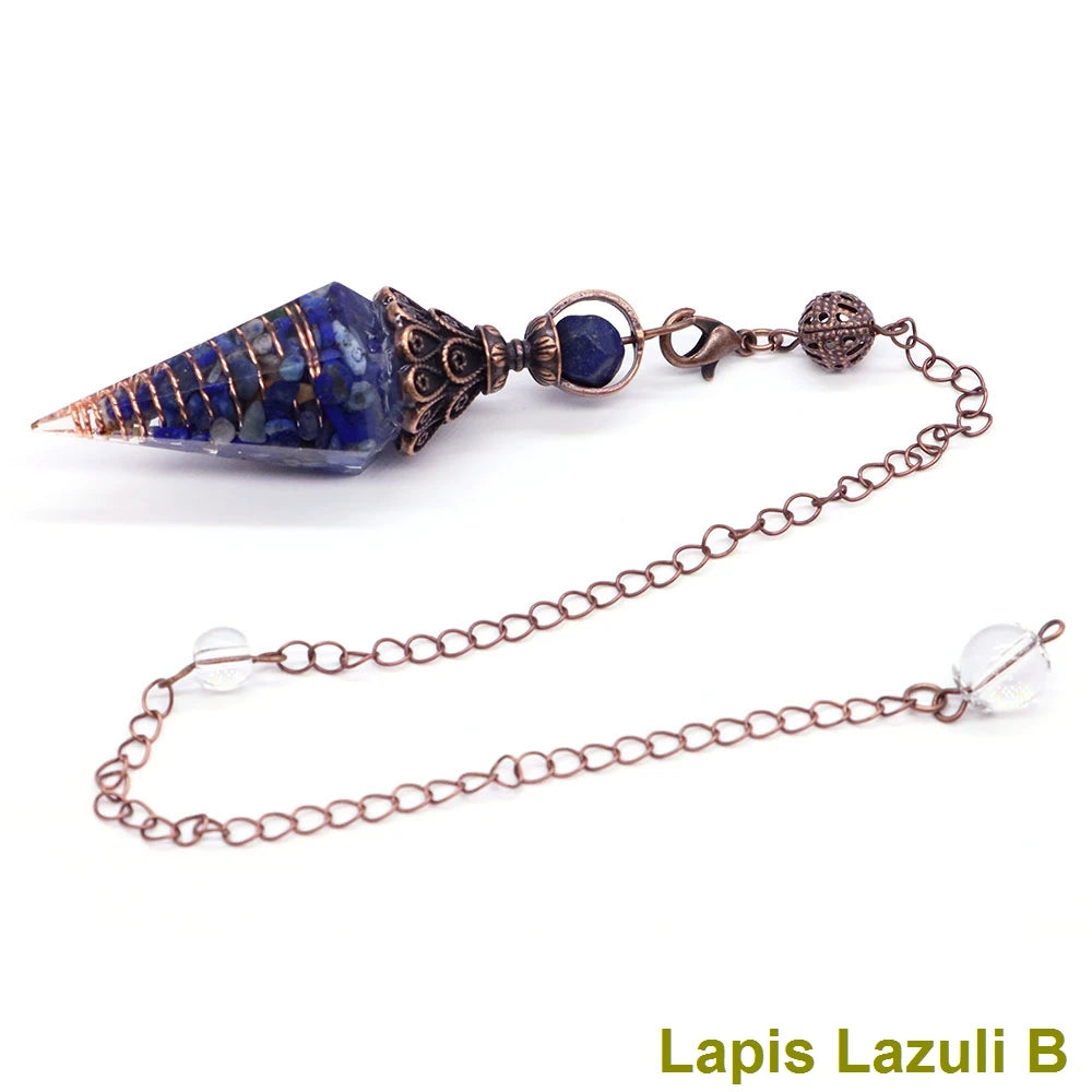 Crystal Healing Stone Quartz Pendulums Spiritual Hexagonal Pointed Resin Witchcraft Supplies Balancing Accessories Divination