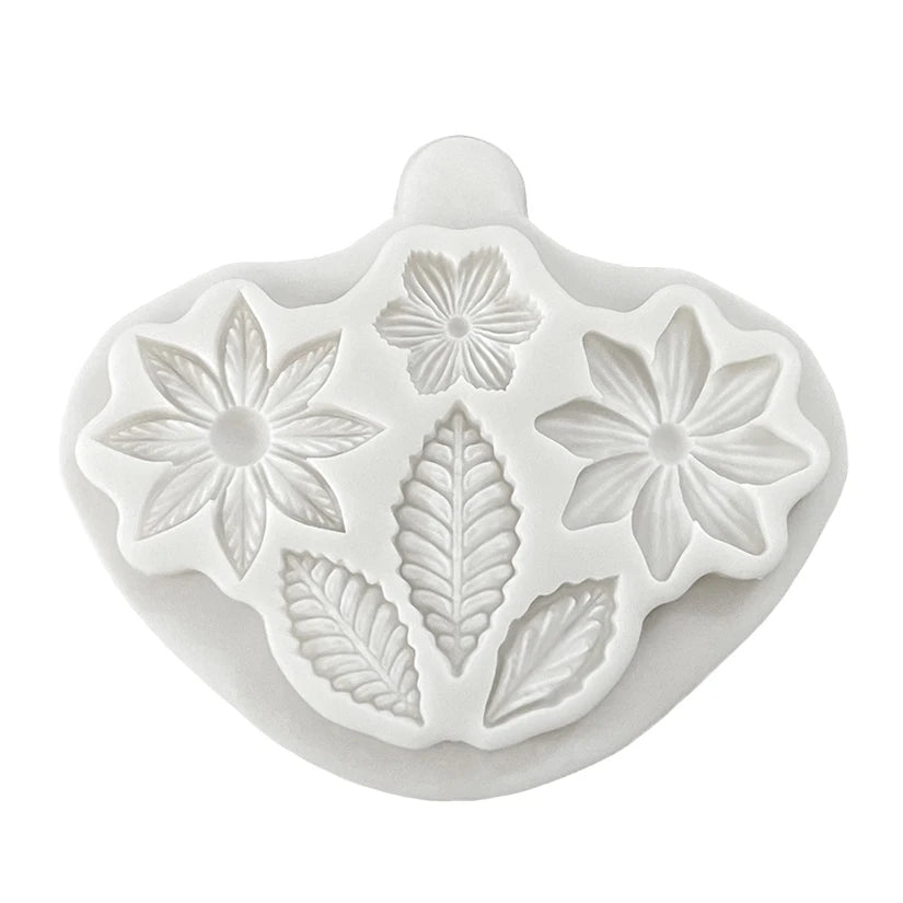 Flowers and Leaves Silicone Sugarcraft Mold Chocolate Cupcake Baking Mould Fondant Cake Decorating Tools