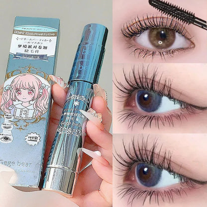 Silk Fiber Black Mascara Waterproof Long Lasting Extension Eyelashes Lengthening Curling Mascara Black Eyelash Makeup Cosmetic