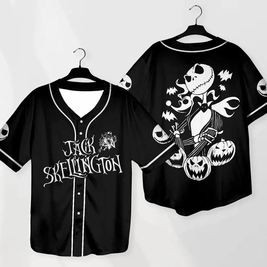 Summer New Style Nightmare Before Pumpkin Baseball Jersey Man Women Sport Shirt Comfort Breathable 3D Casual Fashion Clothes