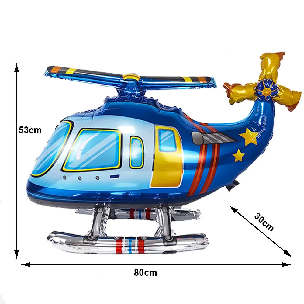 1pc Large Transportation Balloon Racing Balloon Fire Truck Ambulance School Bus Excavator Motorcycle Balloon for Boys Birthday