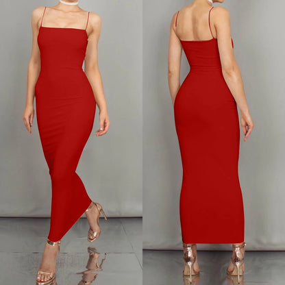 Women's  Long Sling  Sexy Suspender Dress