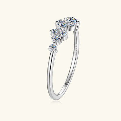 925 Ring Cluster Moissanite Sterling Silver Wedding Engagement Finger Rings Fashion Band for Women Fine Jewelry 925