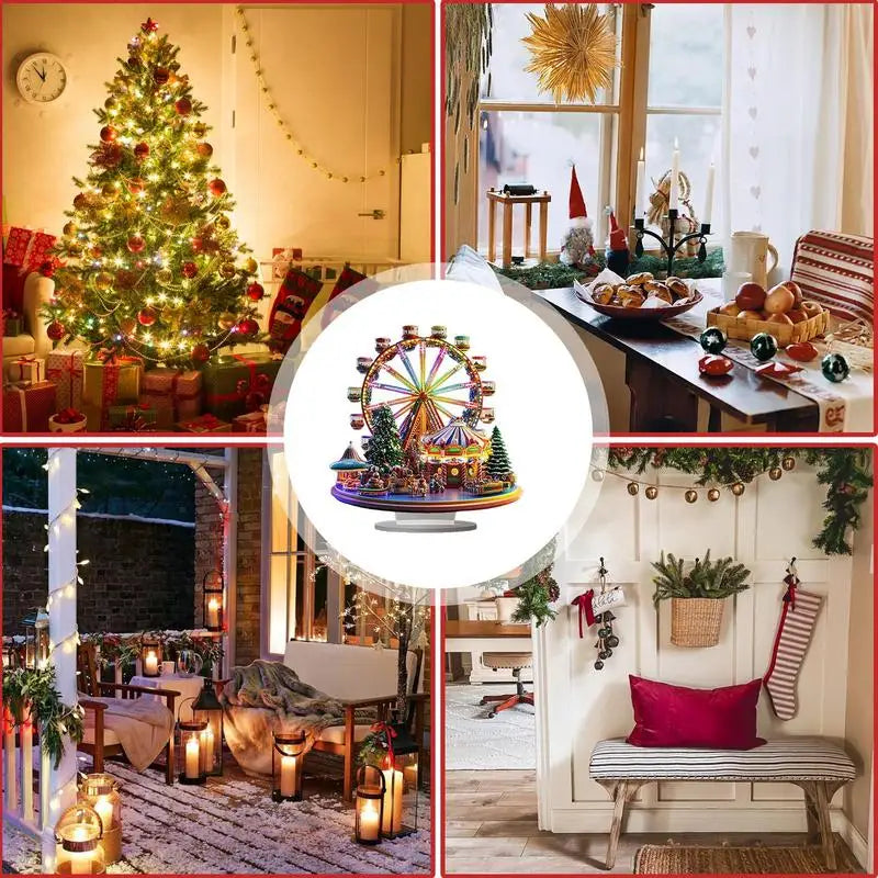 Christmas Ferris Wheel Decoration 2D Desktop Acrylic Ferris Wheel Shelf For Home Holiday Party Desktop Christmas Ornaments