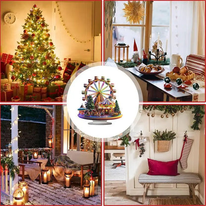 Christmas Ferris Wheel Decoration 2D Desktop Acrylic Ferris Wheel Shelf For Home Holiday Party Desktop Christmas Ornaments