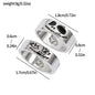 Nightmare Before Christmas Couple Rings Jack Sally Matching Band Unique Creative Fashion Jewelry Gift for Her Anniversary Love