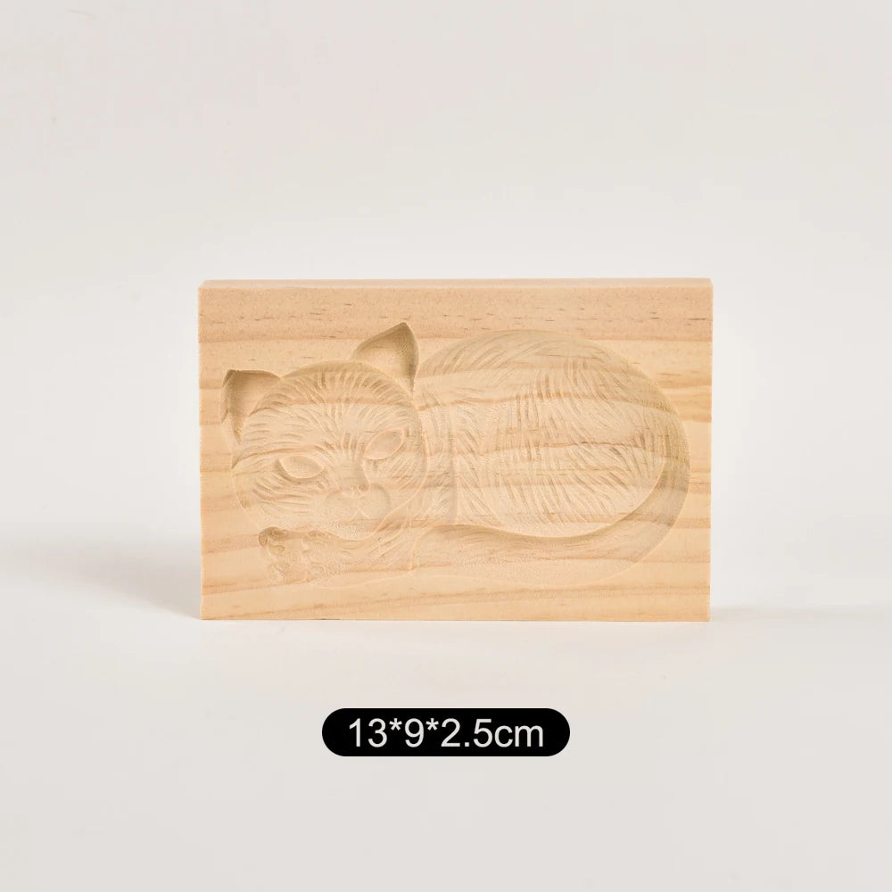 Wooden Cookie Mold Cutter Wooden Gingerbread Cookie Moulds DIY Shortbread Pastry Mold Bakery Gadgets Kitchen Baking Accessories