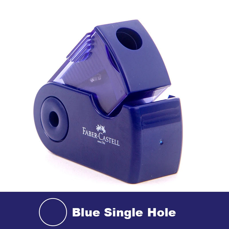 Mini Pencil Sharpener Single Double Hole Black/Red/Blue