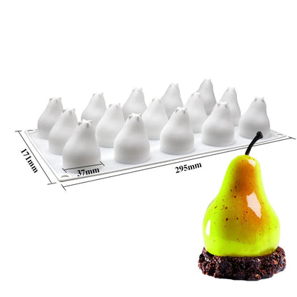 Pineapple Pear Peach Fruit Series Cake Silicone Mold Mango Orange Baking Mousse Mould Strawberry French Dessert Mousse Cake Mold