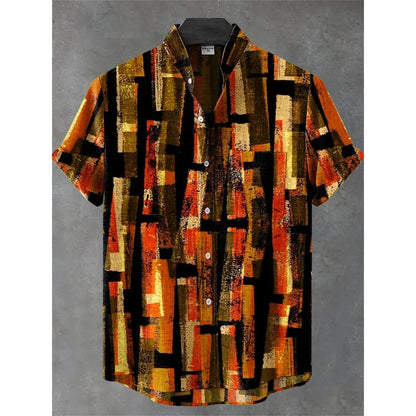 Men’s Retro Hawaiian Shirt – Breathable Short Sleeve Harajuku