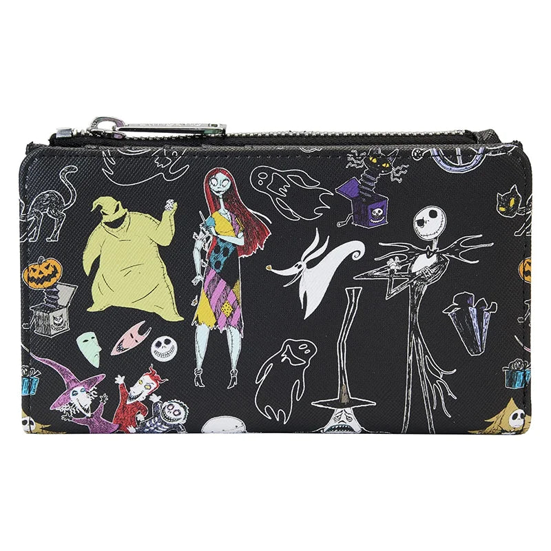 Halloween Disney Loungefly Mini Wallet – The Nightmare Before Christmas Cosplay Wallet for Girls