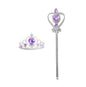 Girls Princess Crown Magic Wand Accessories Party Cosplay Elsa Anna Rhinestone Headband Hair Bands For Kids Hairbands Gifts Toys