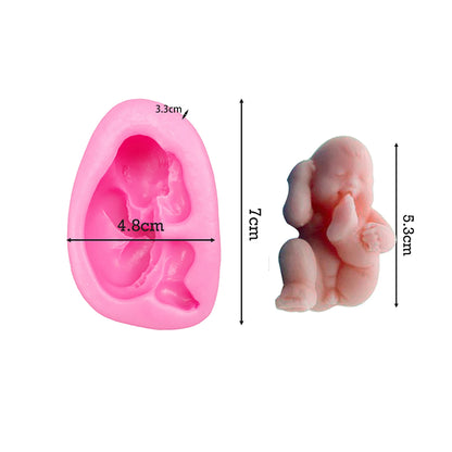3D Sleep Baby Shape Cooking Tools Silicone Mold For Baking Kitchenware Chocolate Candy Jelly Fondant Cake Decorating
