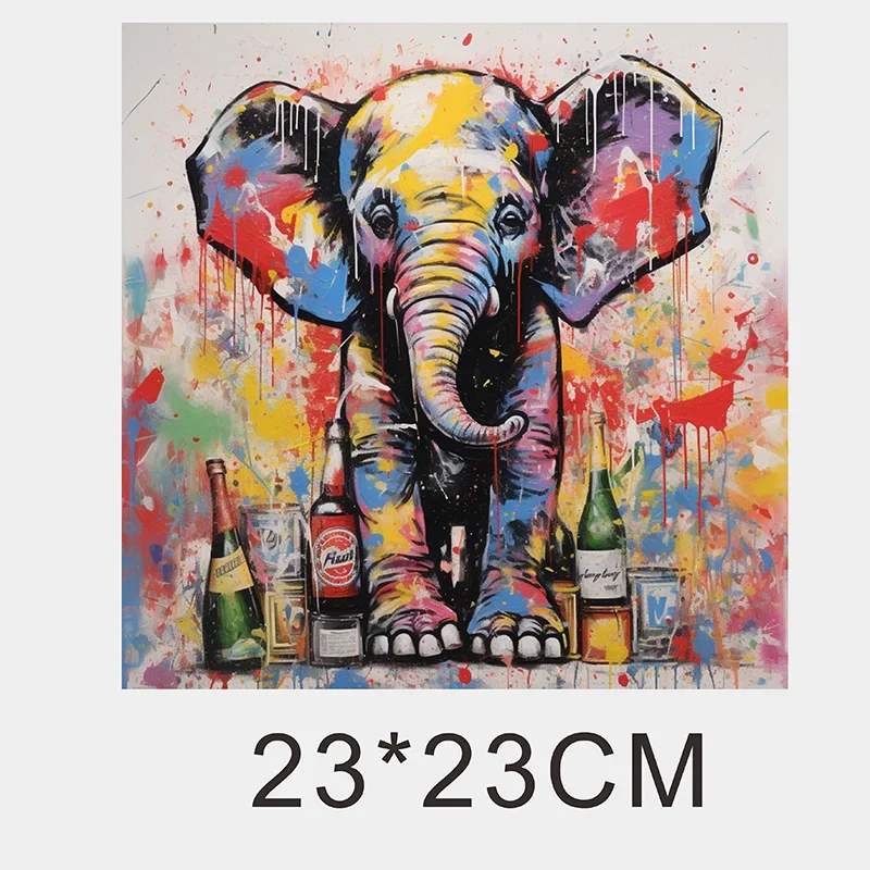 Graffiti Animal Iips Fashion Iron Sticker Patch For Clothing T-shirt DIY Hoodie Jacket Sticker DTF PPatch Is Waterproof