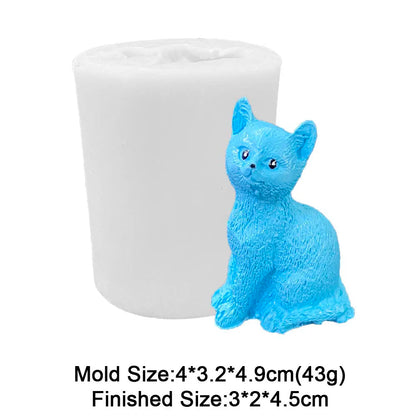 Cat Silicone Mold Cute Kitten Styles Baking Fondant Cake Decorating Tools Chocolate Sugar Cupcake DIY Kitchen Baking Mould