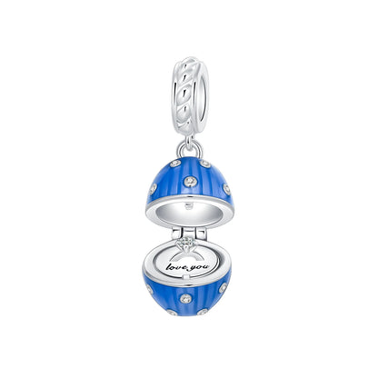 925 Sterling Silver Hot Sale 3D Openable Locket Bracelet Charm Bead Easter Pendant Fit Bracelet Necklace for Women DIY Gift