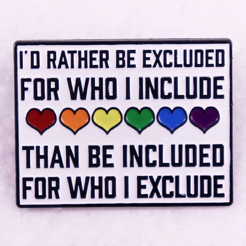 Rainbow LGBT Encourage Letters Metal Enamel Badge Gay Lesbian Asexual Transgender Adaptive Lapel Pin Jewelry Gifts Accessories