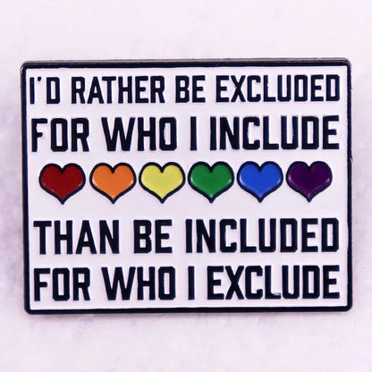 Rainbow LGBT Encourage Letters Metal Enamel Badge Gay Lesbian Asexual Transgender Adaptive Lapel Pin Jewelry Gifts Accessories