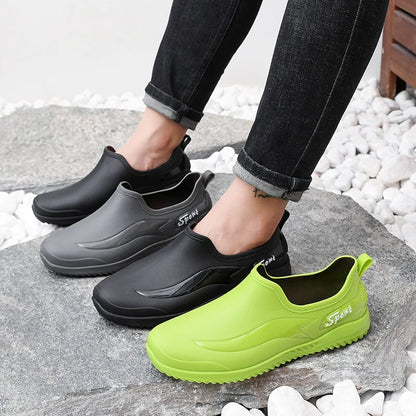 Men Non-slip Wear-resistant Low-top,Waterproof Water Shoes,Kitchen Chef Work Shoes Rain Boots,Labor Shoes,Kitchen Accessories