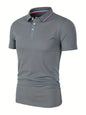 Men's Casual Breathable Solid Color High Quality Short Sleeve Polo Shirt