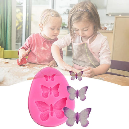 - 3D Butterfly Silicone Mold – Polymer Clay, Candy, Fondant & Cupcake Decorating Tool