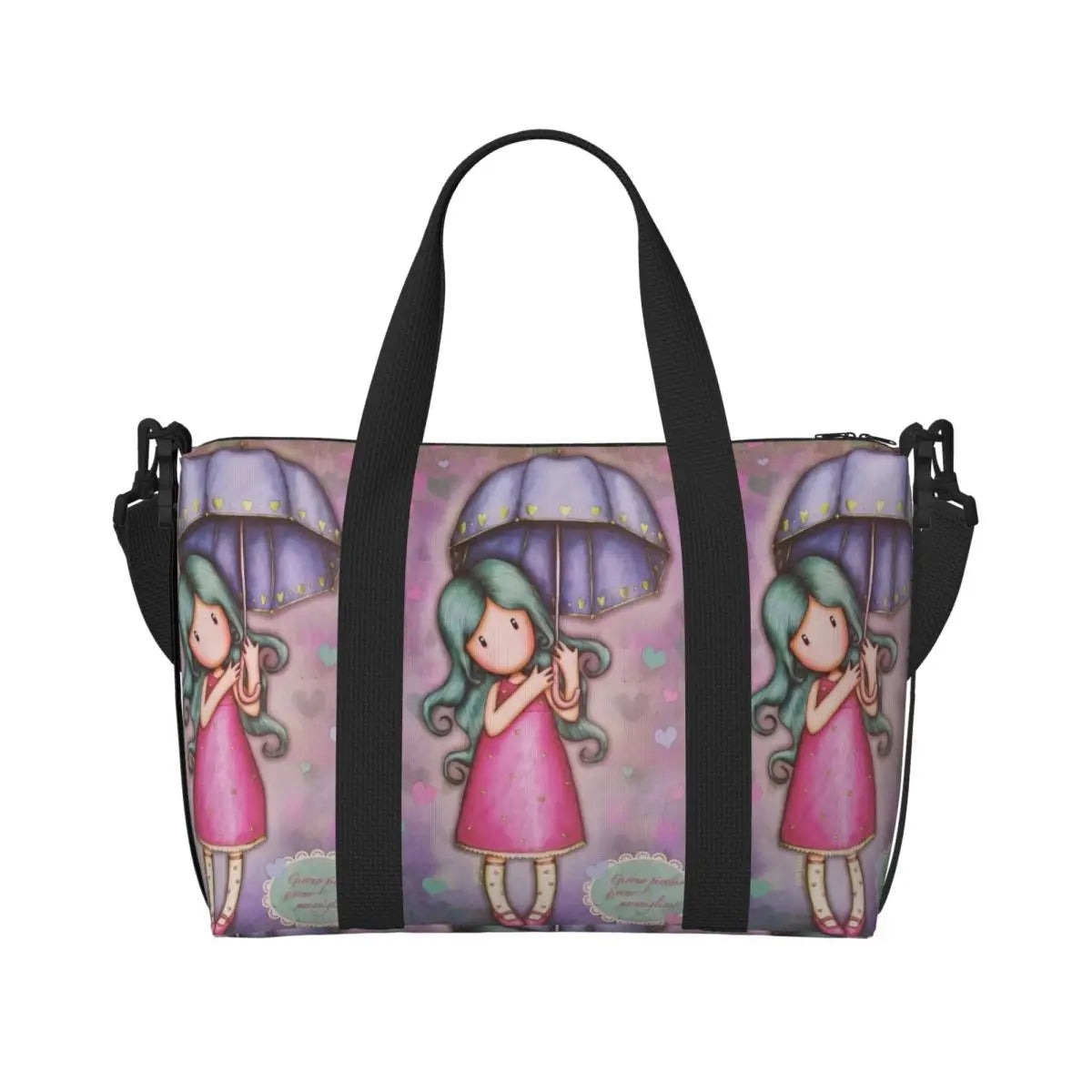Santoro Gorjuss Large Beach & Travel Tote – Women’s Yoga, Gym, Shopping Shoulder Duffle Bag