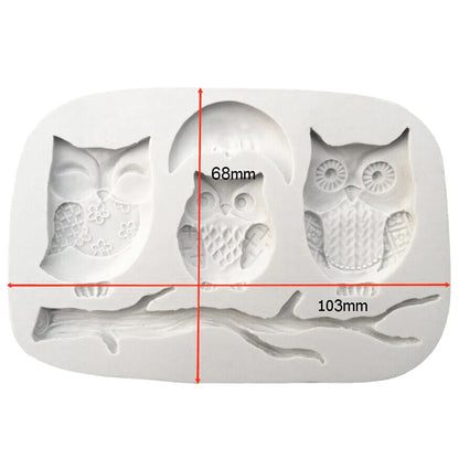 Owl Silicone Sugarcraft Mold Resin Tools Chocolate Cupcake Baking Fondant Cake Decorating Tools