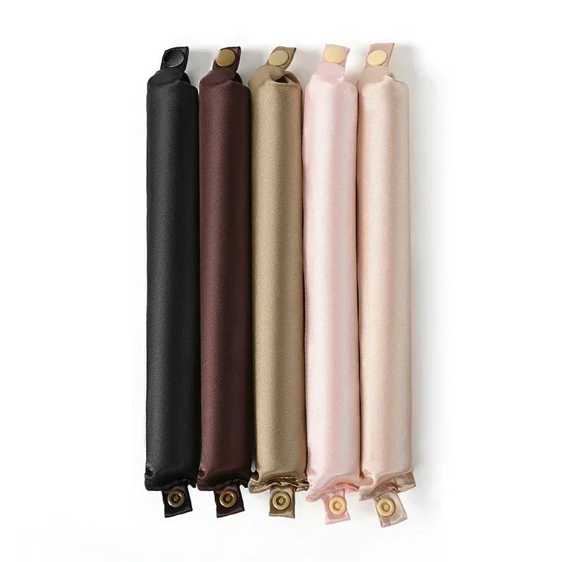 Heatless Satin Hair Curling Rod Headband – No‑Heat Soft Sleep Rollers for Effortless Lazy Curls
