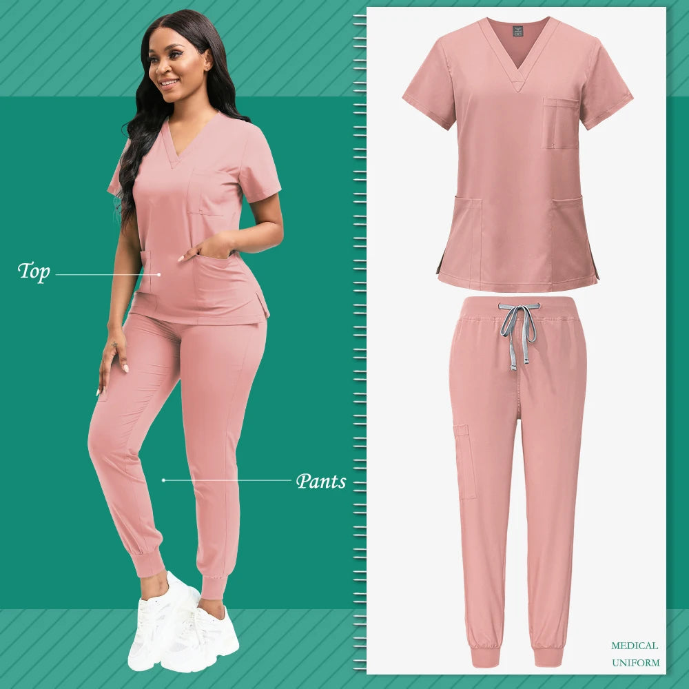 Scrubs Women Beauty SPA Uniform Pet Clinic Store Veterinary Dentistry Work Clothes Set High-quality Medical Nurse Uniform Unisex