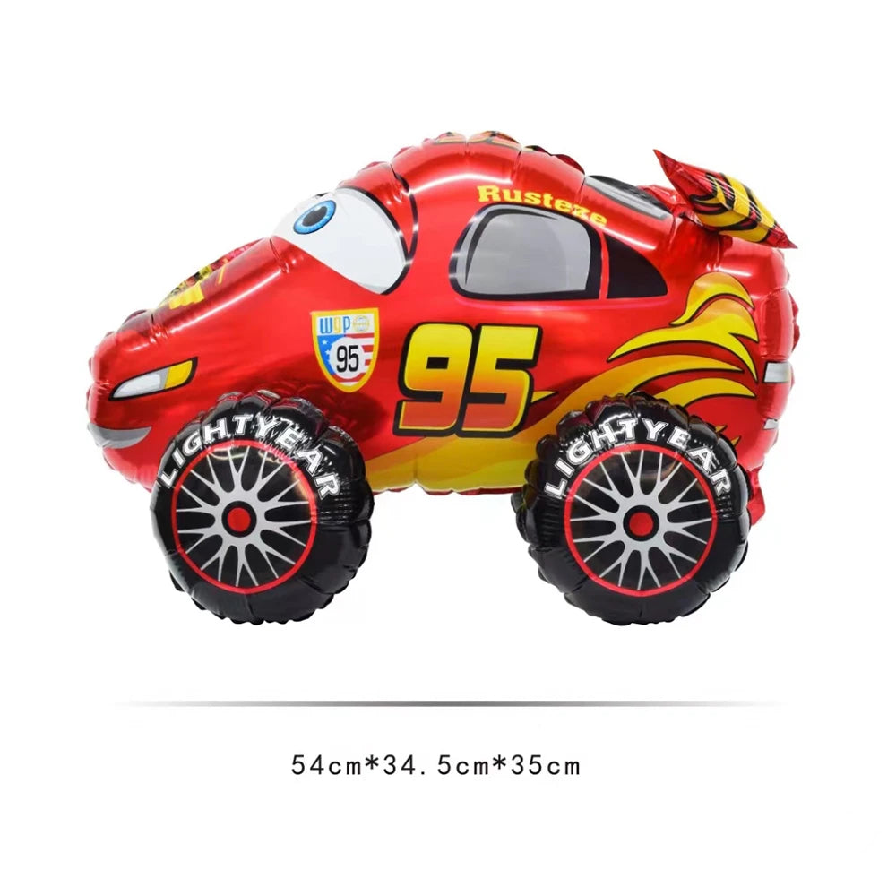 1pc Large Transportation Balloon Racing Balloon Fire Truck Ambulance School Bus Excavator Motorcycle Balloon for Boys Birthday