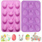 Easter Silicone Molds Chocolate Mold Food Grade Non-Stick Egg Molds Bunny Silicone Molds for Baking Jelly Cake Making Supplies