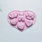 Angel Love Heart Shaped Silicone Chocolate Mold Cake Baking Tools Handmade Soap Candle Mould Valentine's Day Decorative Gift