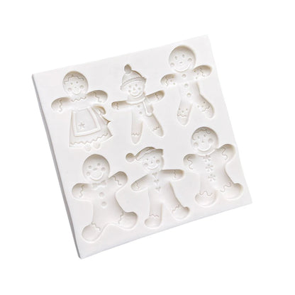 Gingerbread Man Christmas Silicone Sugarcraft Mold Resin Tools Cupcake Baking Mould Fondant Cake Decorating Tools