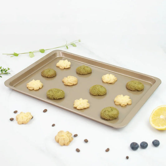 14‑Inch Black Carbon Steel Baking Tray – Bread, Cookies & Oven Use