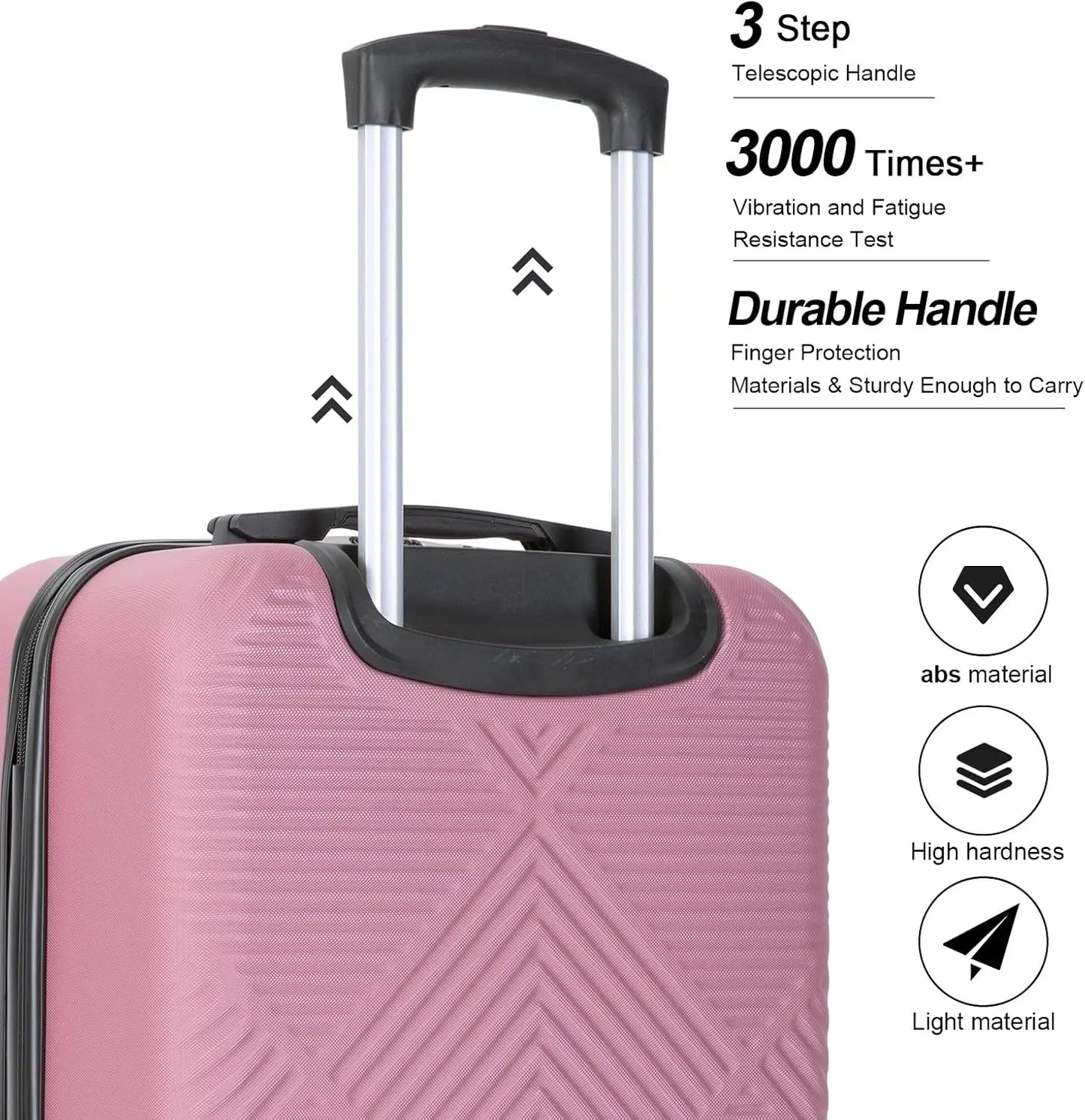Luggage Sets 2 Piece Suitcase Set ABS Hardside Luggage with Spinner Wheels,Carry On Luggage with TSA Lock(14/20)