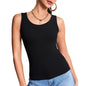 1/3 Pcs Ladies Solid \ Suspender Vest Sexy Round Neck Sleeveless T-shirt Comfortable And Fashionable Women And Teenagers Vest