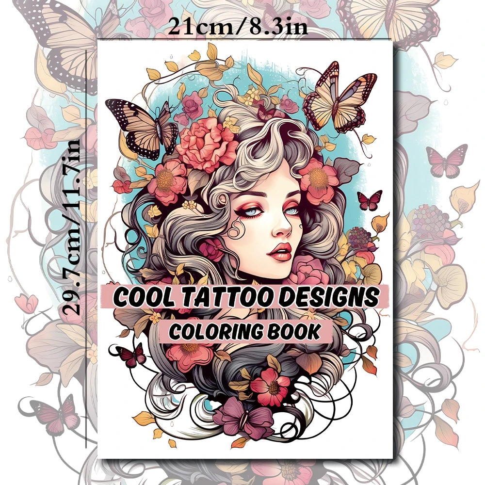 Adult Coloring Book 25 Different Patterns  1pc, A4 100gsm Thick Paper