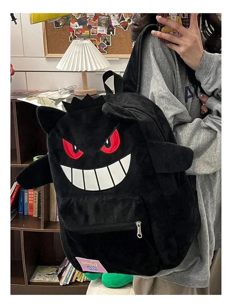 Gengar Backpack Trendy Cool Large Bag Cute Cartoon Kawaii Couple Gift Storage Toys Anime Accessories