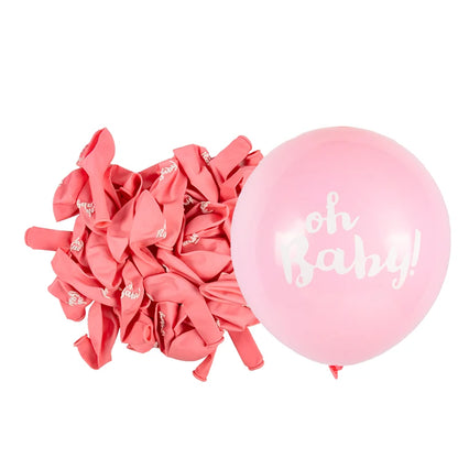 10pcs Oh Baby Printed Latex Balloons It is A Boy Girl Balloon Birthday Party Baby Shower Decoration Boy Girl Gender Reveal decor