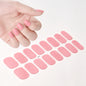 16‑Piece Semi‑Cured Gel Nail Wrap Set – French Pure Color UV Gel Polish Strips, Long‑Wear Nail Extension Decals