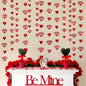Bridal Shower Red Heart Garlands Double Sided Paper Hanging Streamers For Mother's Day Wedding Bachelorette Party Decorations