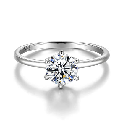 Trumium 0.5/1 Ct D Color Moissanite Ring For Women Diamond moissanite Rings s925 Silver Engagement Wedding Bands Fine Jewelry