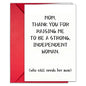 Mother’s Day Floral Greeting Card – Romantic Bouquet Thank‑You Card with Envelope
