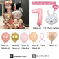 43pcs Rabbit Balloon Set With 32inch 1-9 Pink Number Balloon for Easter Themed Birthday Party Decoration Kids Toys Helium Globos